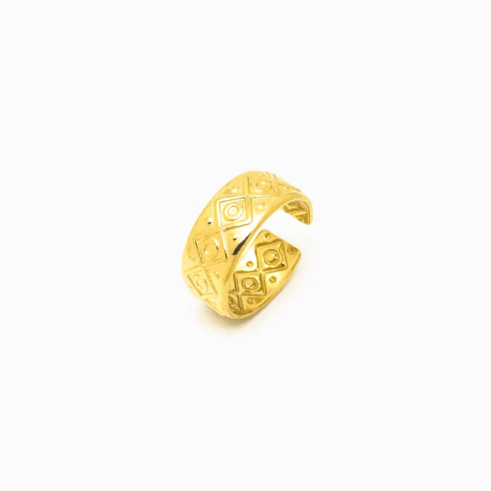 Anel em Aço Dourado Especial