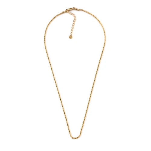 Colar em Aço Dourado Torcido