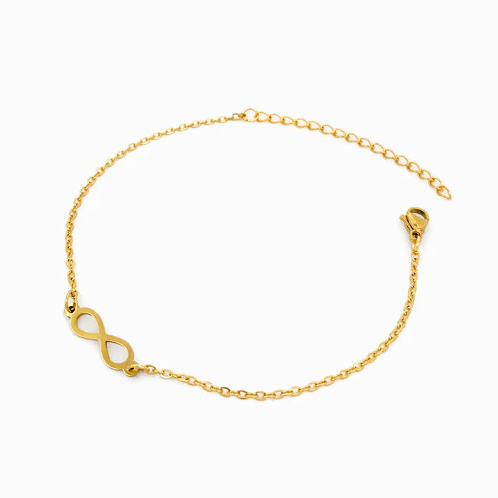 Pulseira em Aço Dourado Infinito