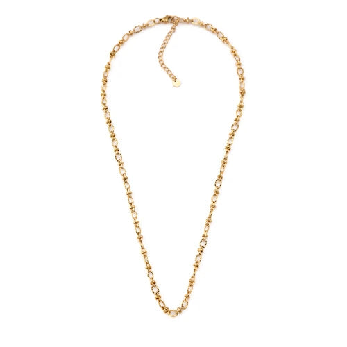 Colar em Aço Dourado Corrente