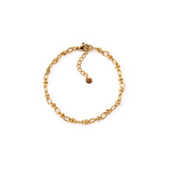 Pulseira em Aço Dourada Corrente