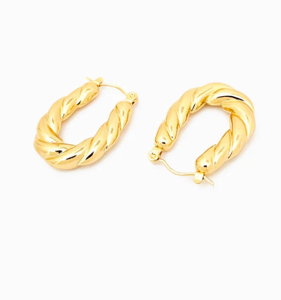 Argolas Aço Dourado U