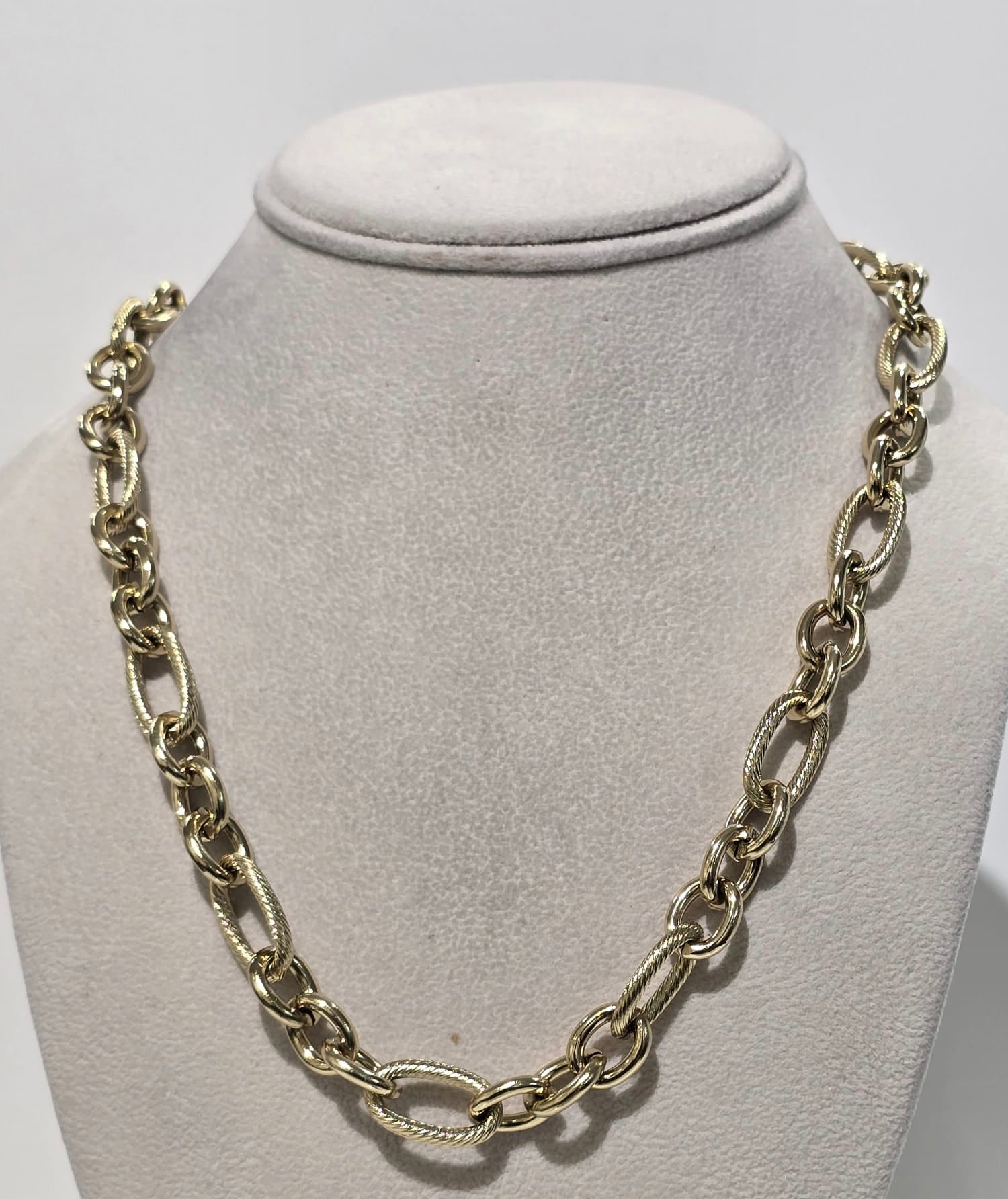 Colar Aço Dourado Corrente Maxi